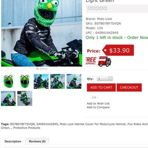 MotoLoot Removable Helmet Cover